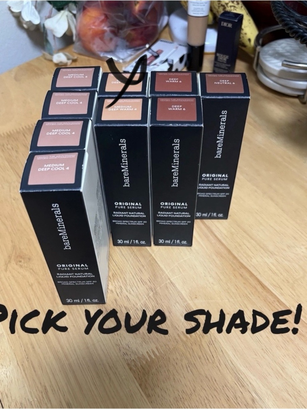 bareMinerals Pure Serum Natural Liquid Foundation~pick your shade!BNIB~Authentic